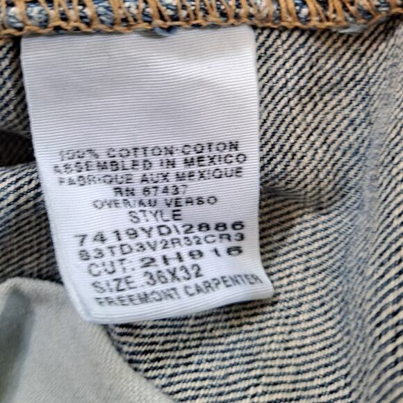 Polo Jean Company Slightly Distressed‎ Carpenter Blue Jeans Size 36x32 - Picture 6 of 6